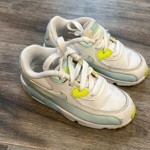 Nike Air Max 90 LTR (TD) WHITE/GLACIER BLUE- Size 9c Kids Sneakers